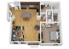 1 Bedroom E 1 Bath Floor Plan 1 Bedroom E 1 Bath Floor Plan at Monmouth Row Apartments, Newport, Kentucky